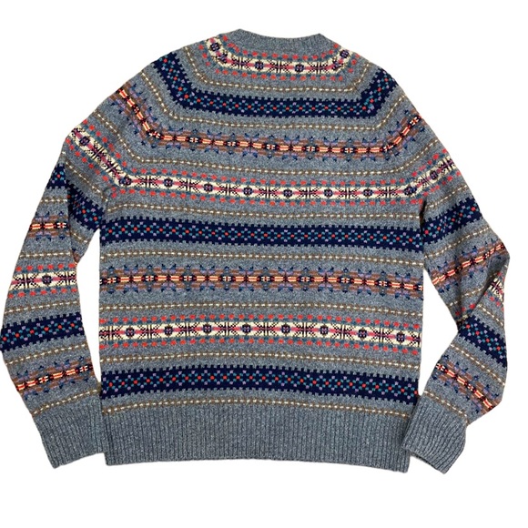 SOLD OUT J. Crew Fair Isle LambsWool Crewneck Sweaters bundle of two sweaters M - Picture 8 of 16